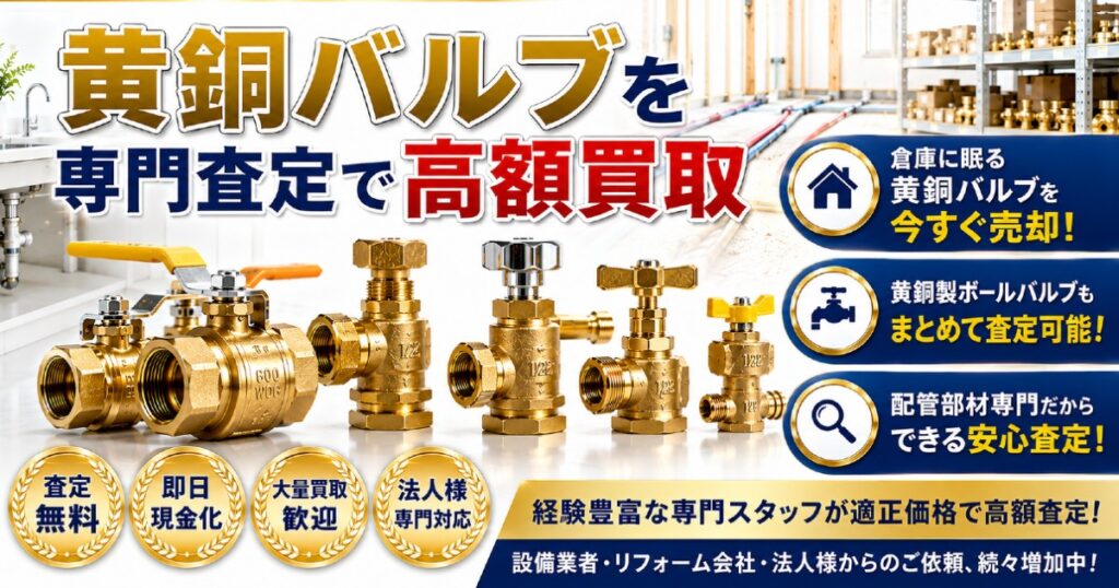 未開封の黄銅バルブは高価査定対象