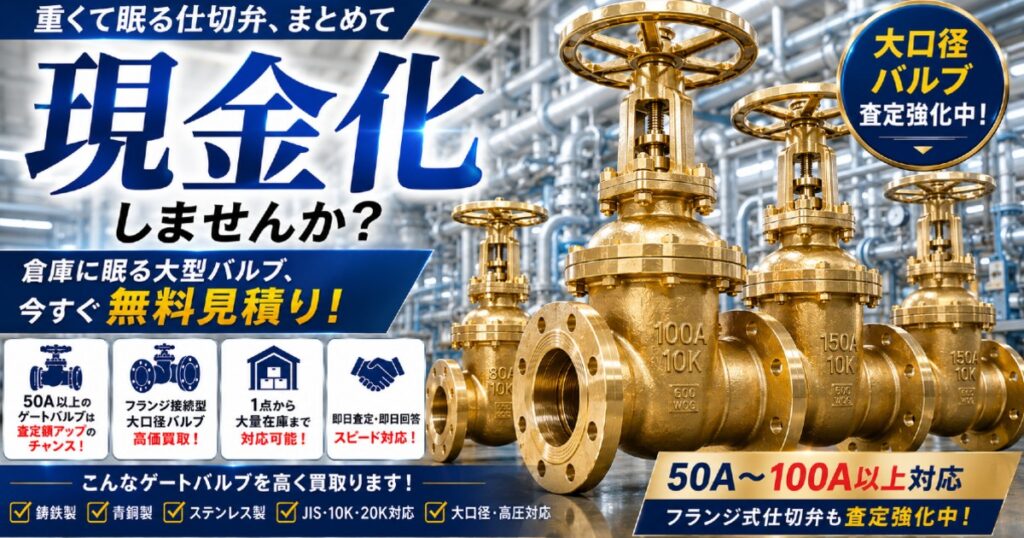 未使用ゲートバルブを専門査定で高額買取