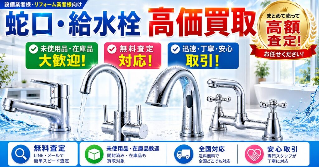 水道用バルブ買取強化中|在庫・余剰品歓迎