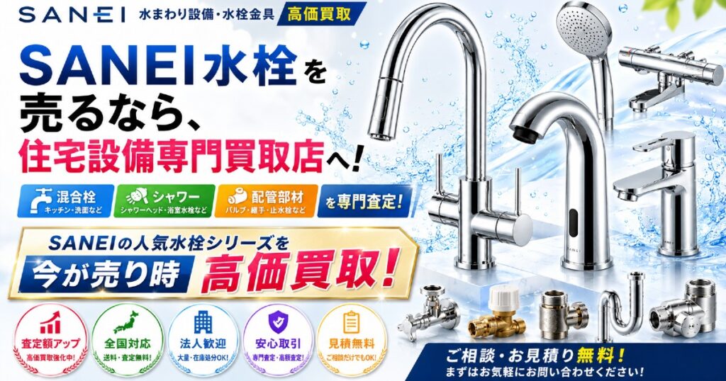 SANEI水栓 高価買取中