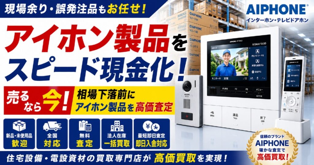 全国対応・送料無料！アイホン製インターホン高価買取