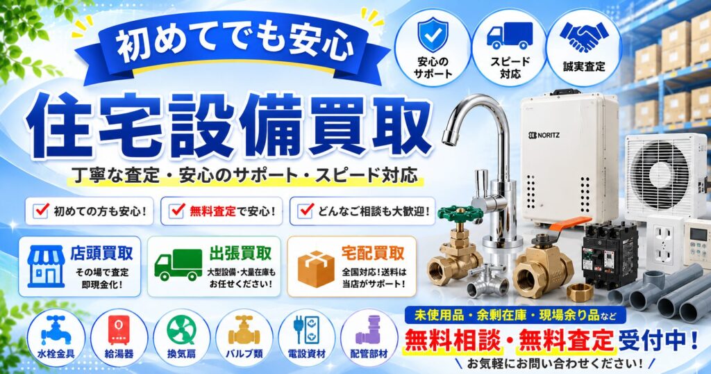 住宅設備の買取方法について