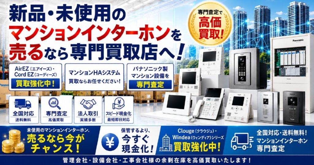 パナソニック製マンションインターホン専門査定