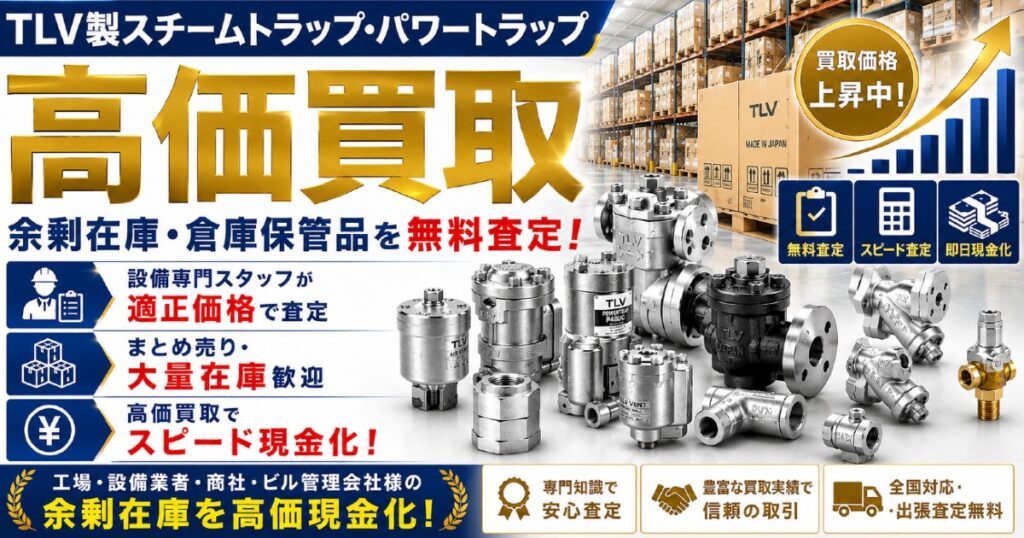 倉庫で眠るTLV製品を価値あるうちに売却